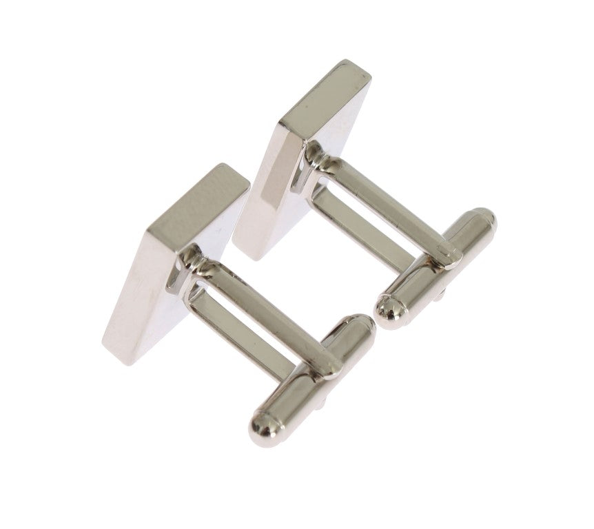 Silber Messing Schwarz Rot Stein Manschettenknöpfe