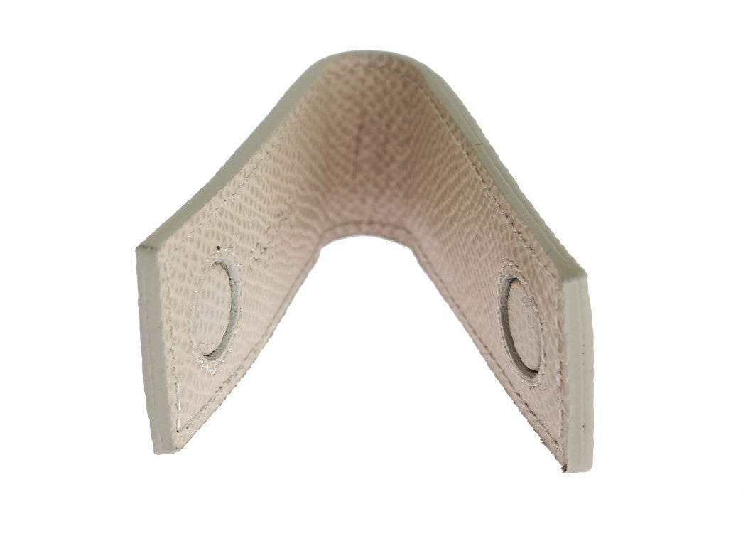 Beige Leder Magnet Geldklammer