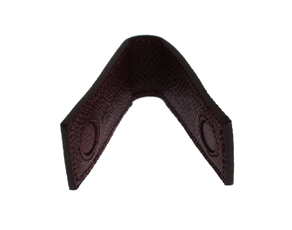 Bordeaux Leder Magnet Geldklammer