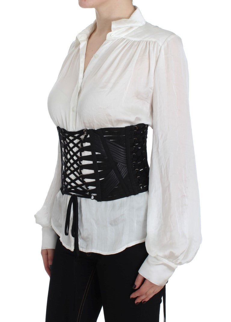 Schwarzer Stretch-Taillenkorsettgürtel