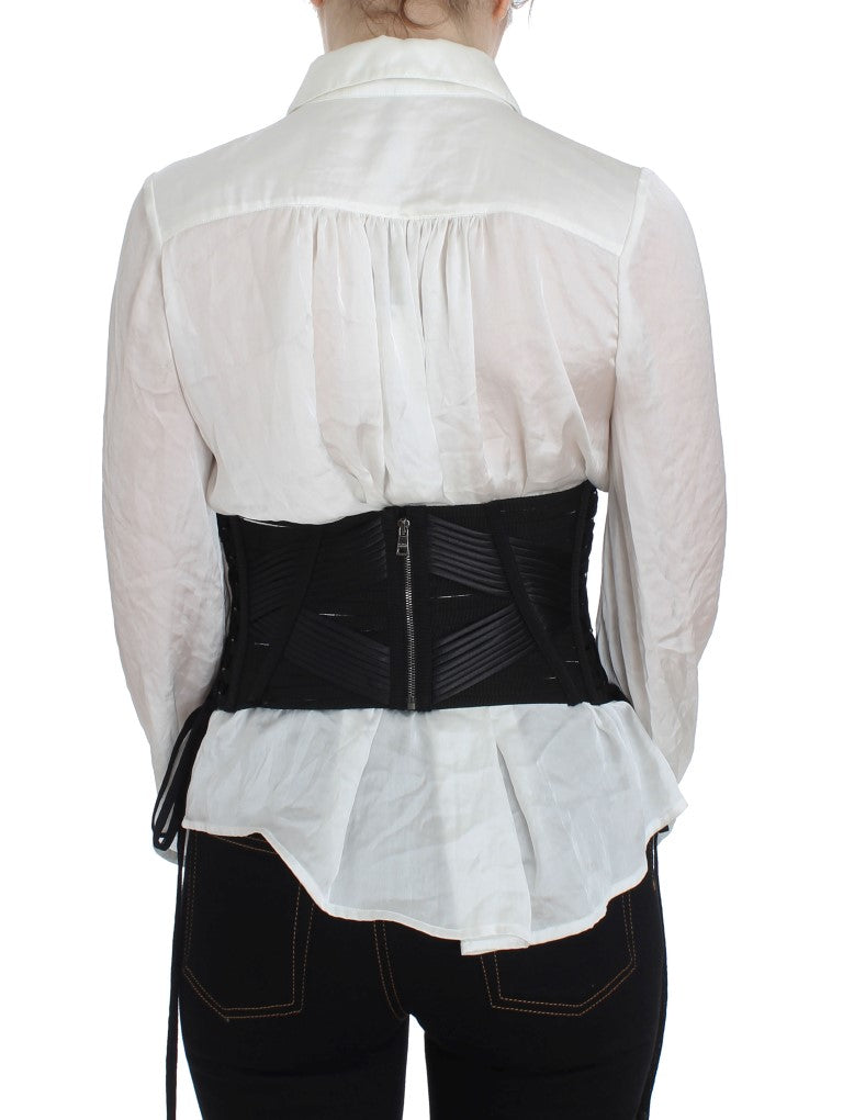 Schwarzer Stretch-Taillenkorsettgürtel