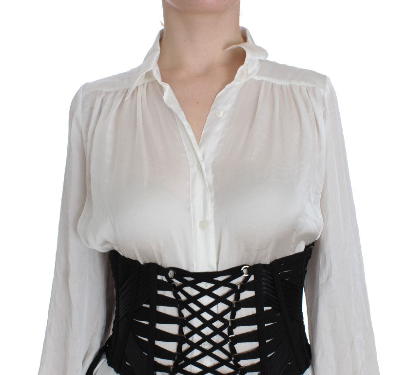 Schwarzer Stretch-Taillenkorsettgürtel