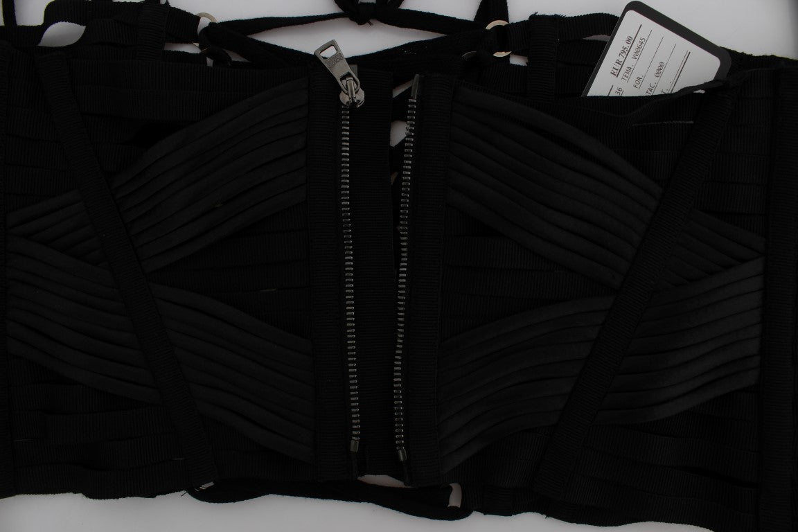 Schwarzer Stretch-Taillenkorsettgürtel