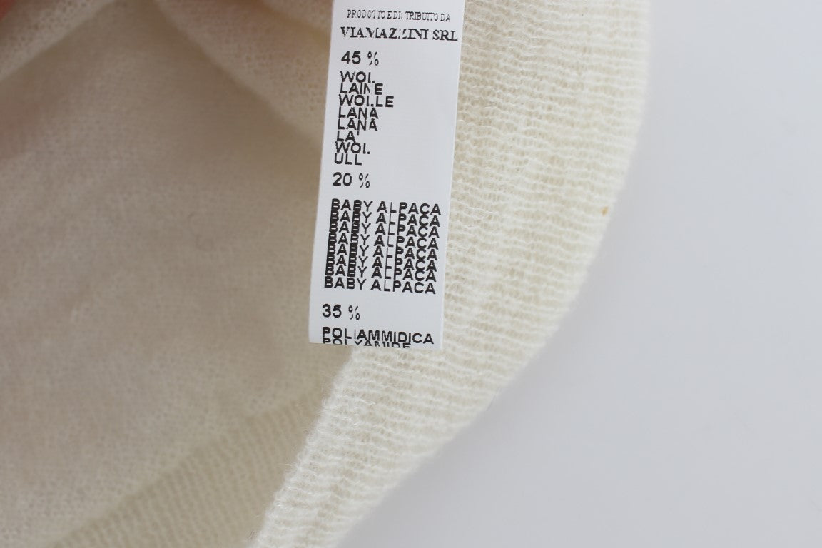 Weißer Pullover aus Wollmischung Cardigan