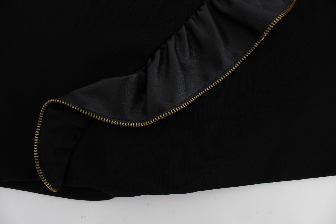 Schwarzer Mini-Bleistiftrock