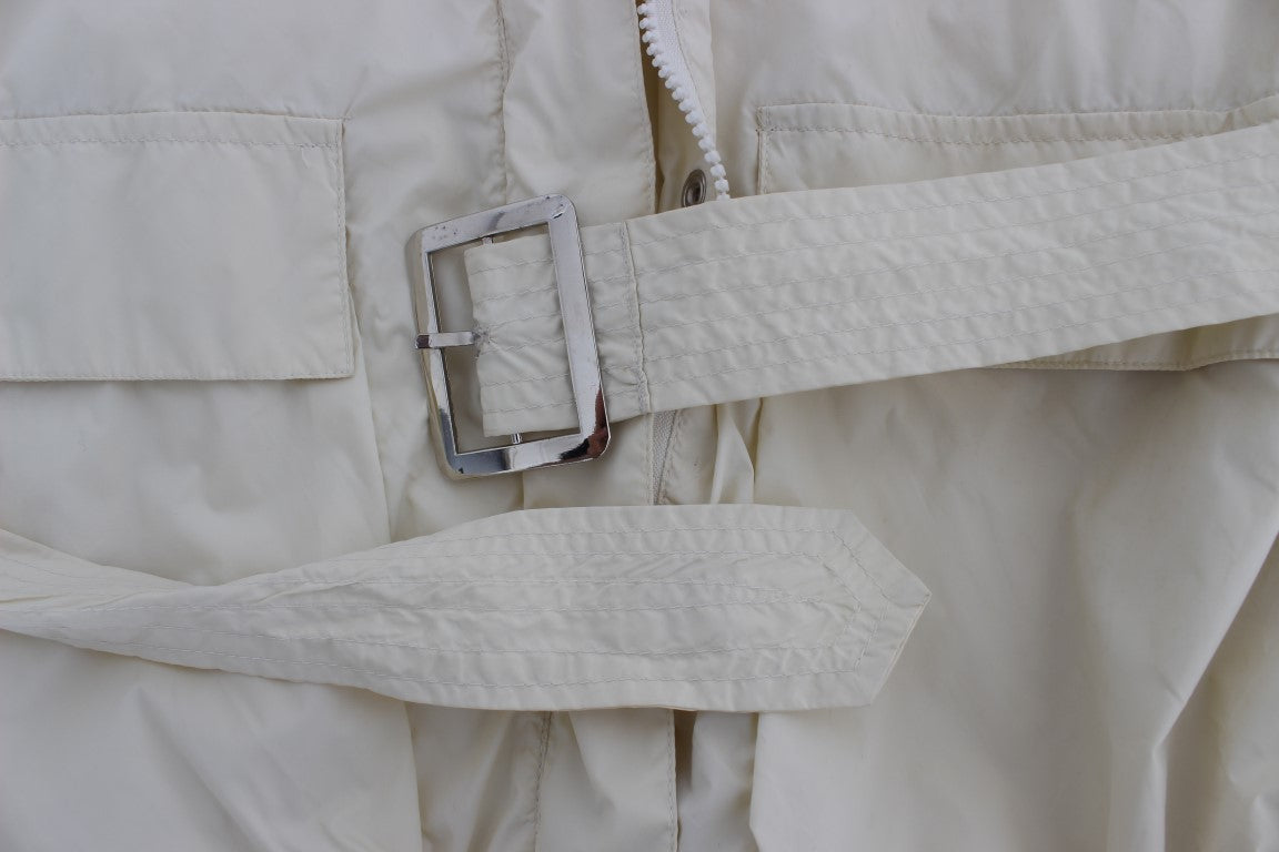 Beige wetterfester Trenchcoat Mantel