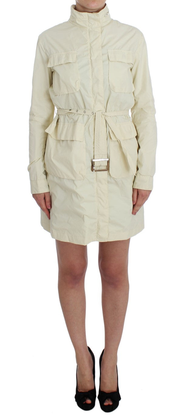 Beige wetterfester Trenchcoat Mantel