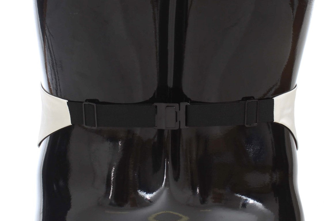 Weißer breiter Gürtel Seidenkummerbund