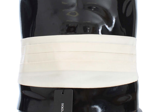 Weißer breiter Gürtel Seidenkummerbund