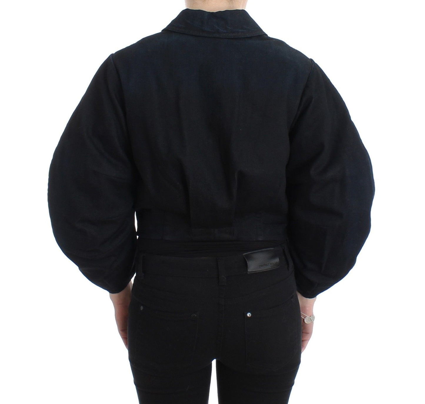 Blaue Jeansjacke Mantel Blazer Kurz 2 in 1