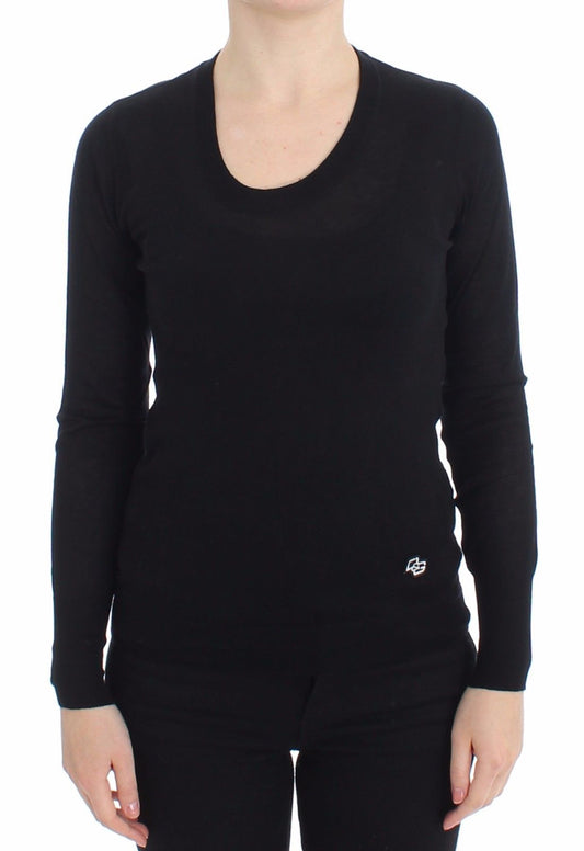 Schwarzer Rollkragenpullover Pullover Top
