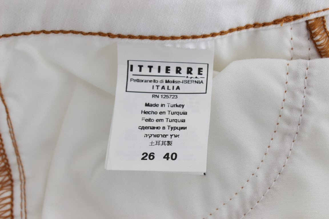 Weiße Slim Fit Jeans aus Baumwollmischung