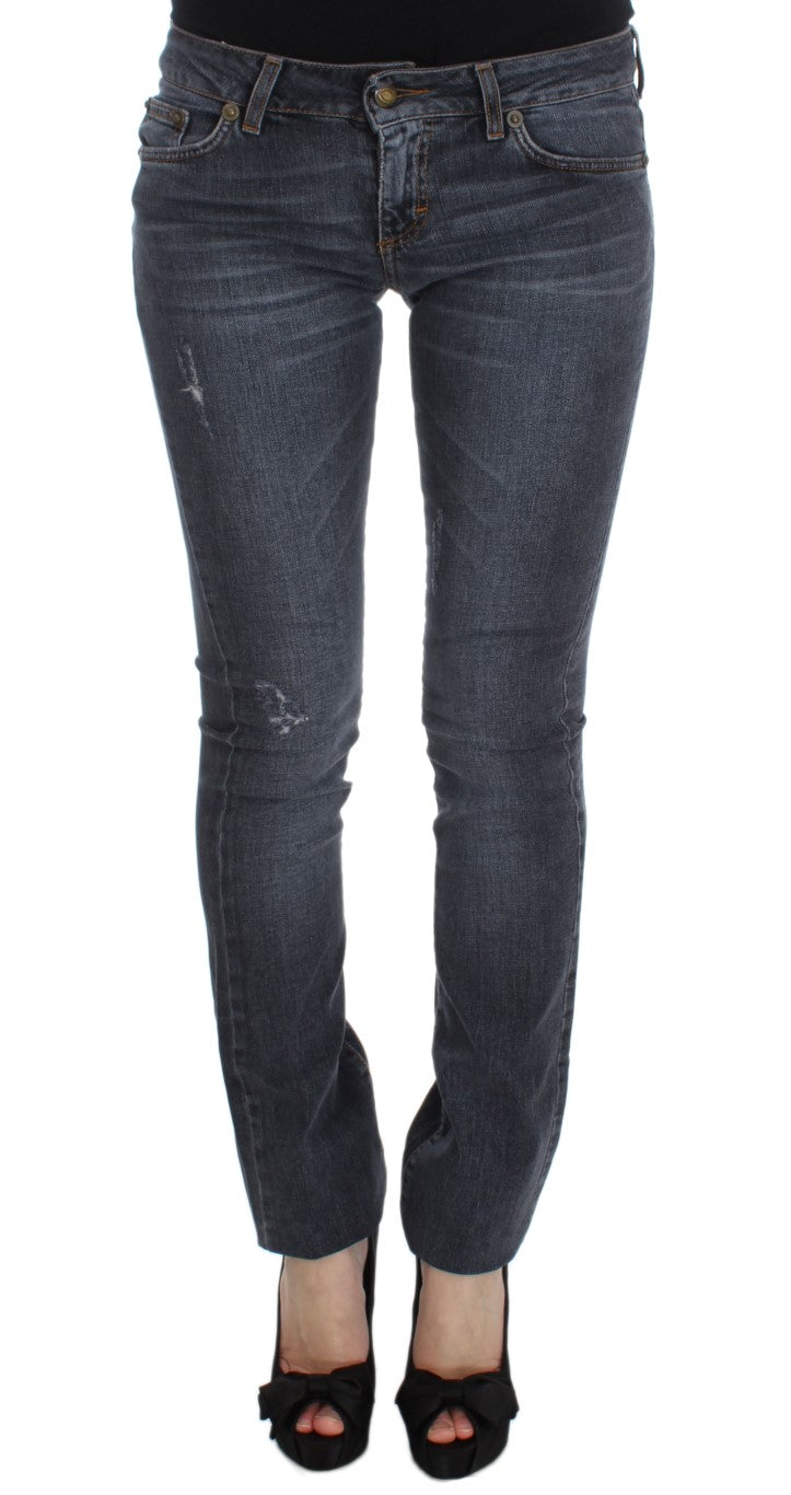 Blaue Waschung Baumwollmischung Slim Fit Jeans