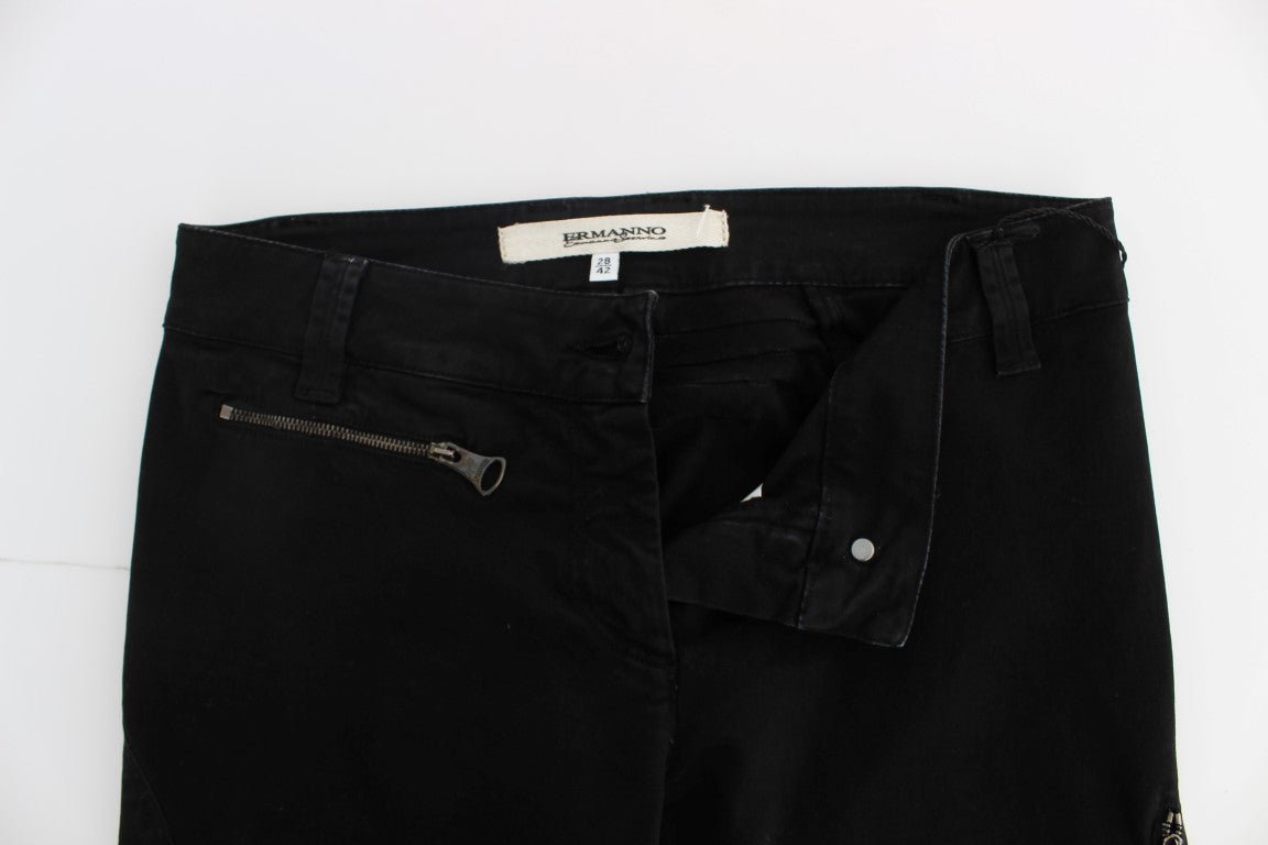 Schwarze Slim Fit Stretch Jeans aus Baumwolle