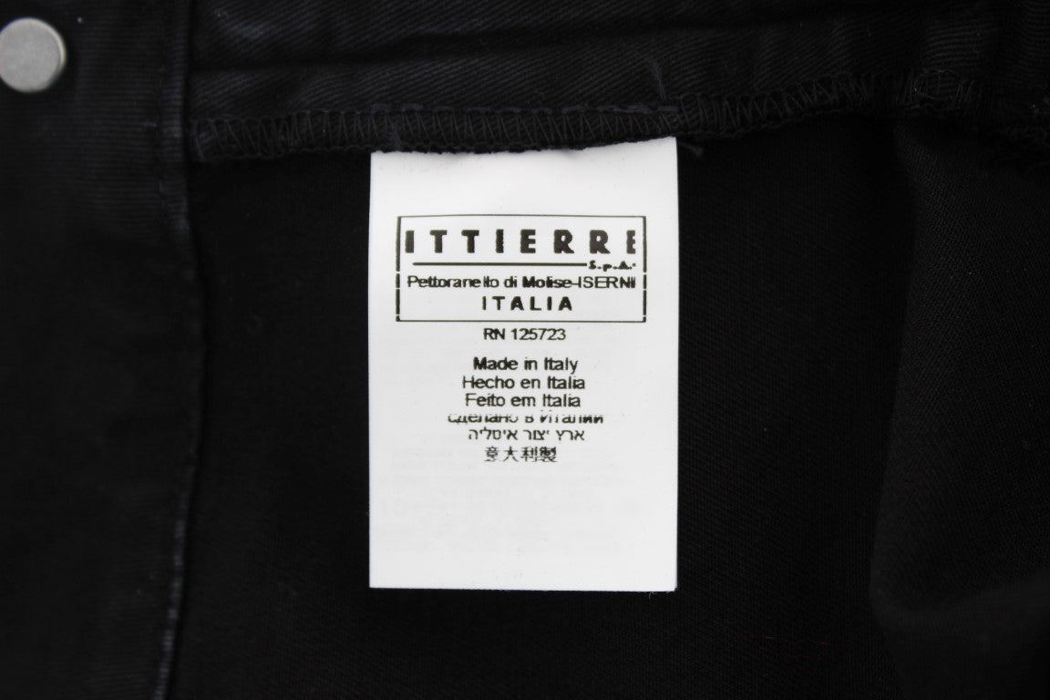 Schwarze Slim Fit Stretch Jeans aus Baumwolle