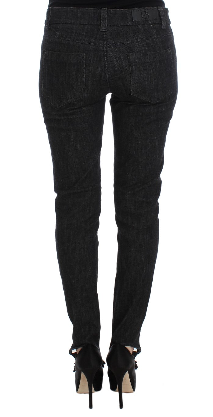 Blaue Slim Fit Denim-Jeans aus Baumwolle