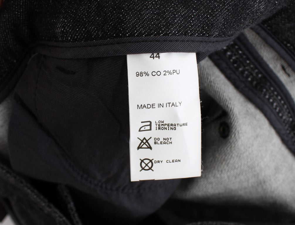 Blaue Slim Fit Denim-Jeans aus Baumwolle