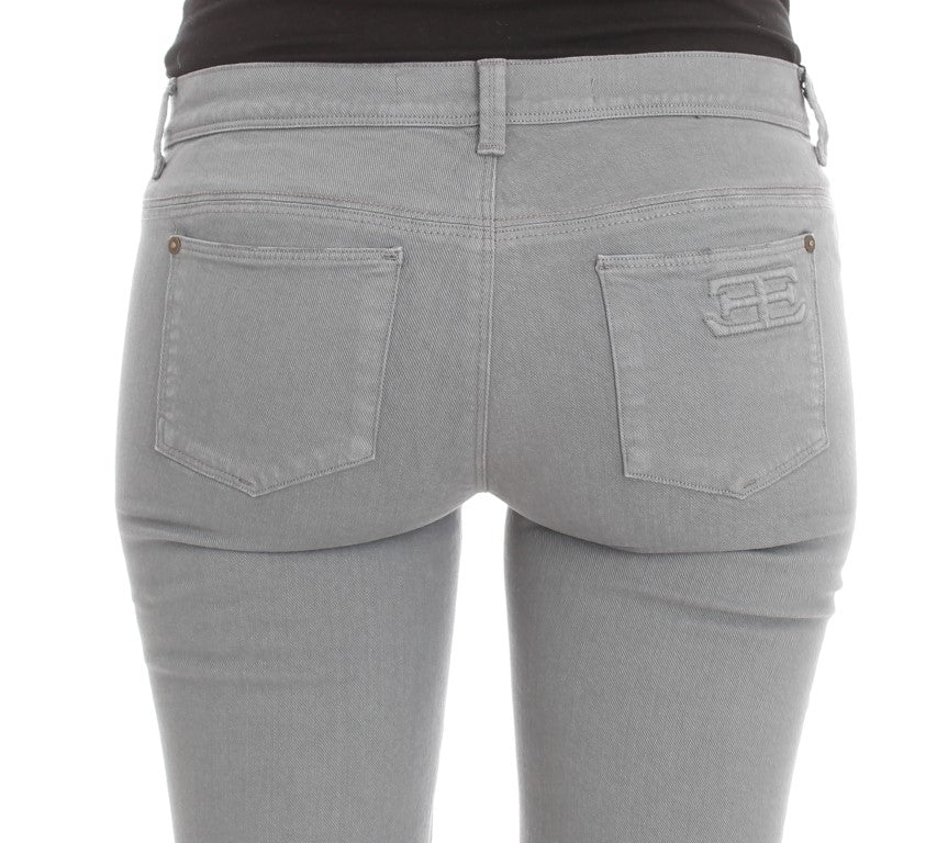 Blaue Baumwollmischung Slim Fit Bootcut Jeans