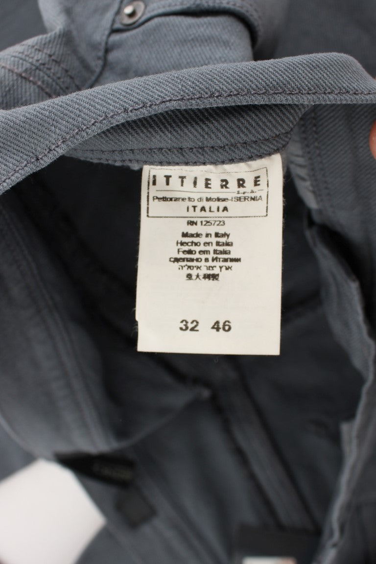 Blaue Baumwollmischung Slim Fit Bootcut Jeans