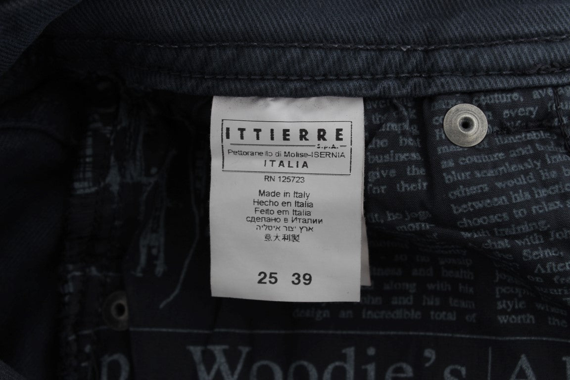 Blaue Baumwollmischung Slim Fit Bootcut Jeans