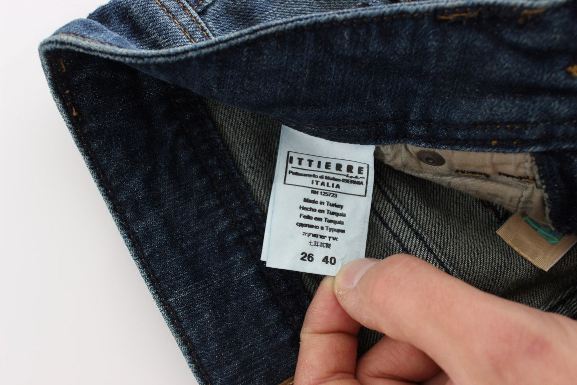 Blaue Waschung Baumwollmischung Slim Fit Jeans