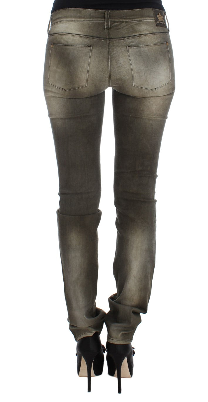 Slim Fit Jeans mit grauer Waschung aus Baumwollmischung