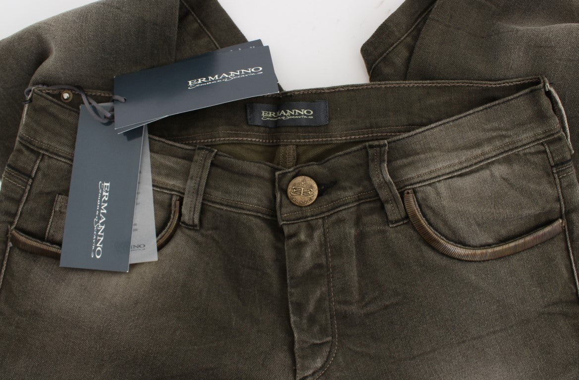 Slim Fit Jeans mit grauer Waschung aus Baumwollmischung