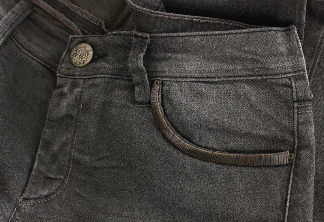 Slim Fit Jeans mit grauer Waschung aus Baumwollmischung