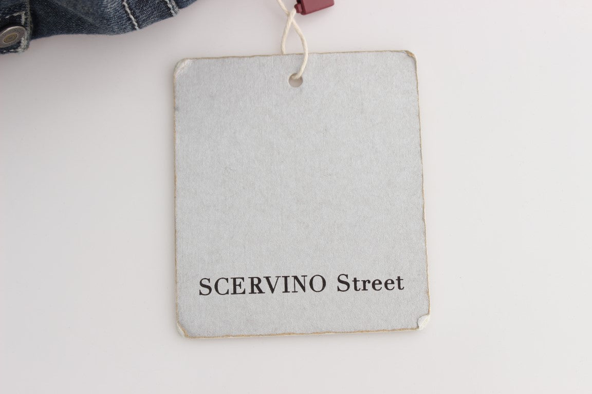 Blaue Slim Fit Jeans aus Baumwollmischung