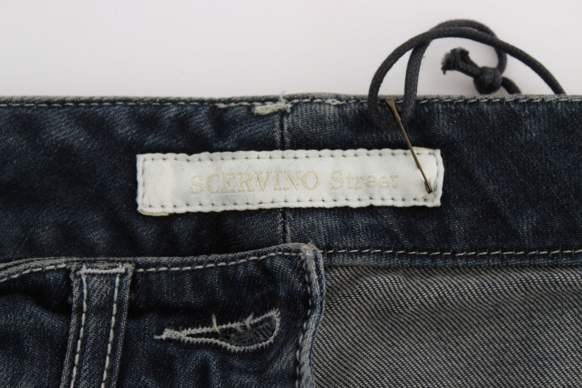 Blaue Slim Fit Jeans aus Baumwollmischung
