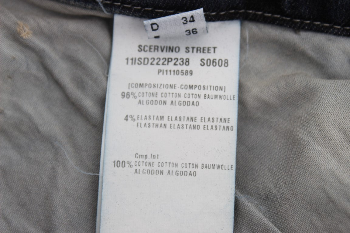 Blaue Slim Fit Jeans aus Baumwollmischung