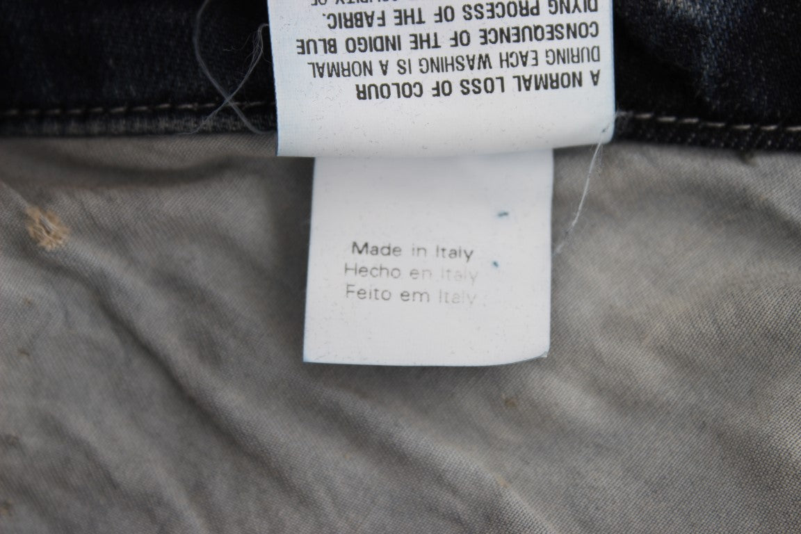 Blaue Slim Fit Jeans aus Baumwollmischung