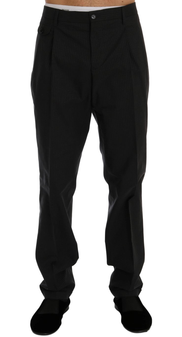 Blau gestreiftes Baumwollkleid Formelle Hose