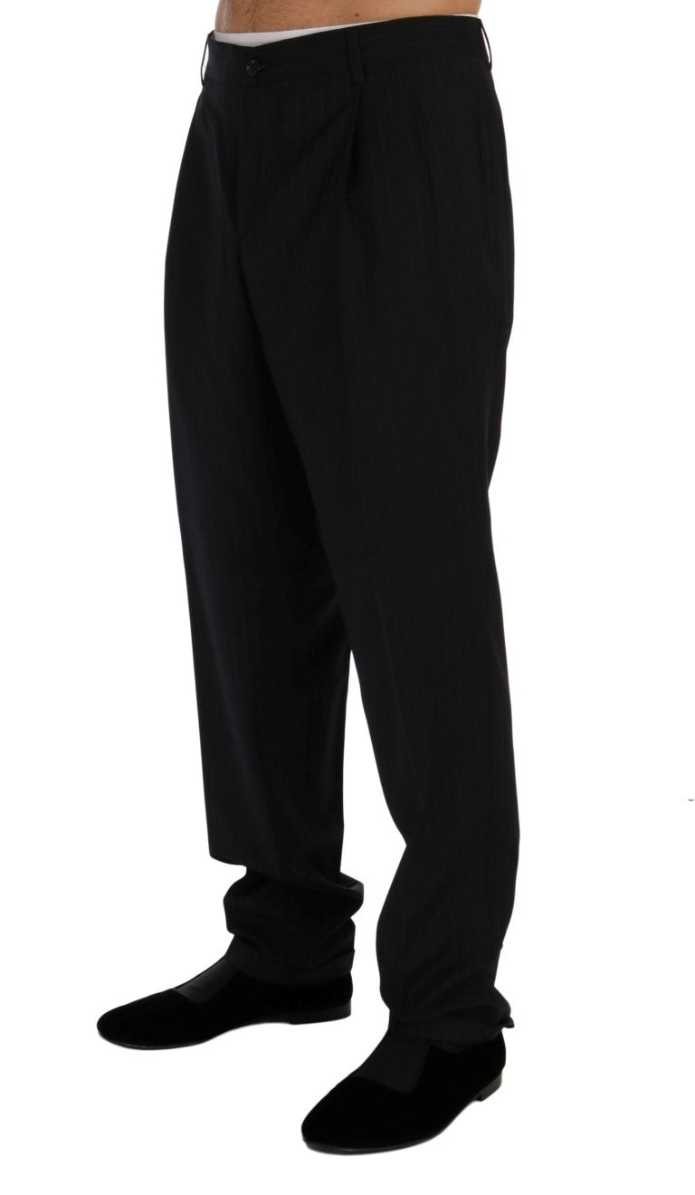 Blaues Woll-Stretchkleid Formelle Hose