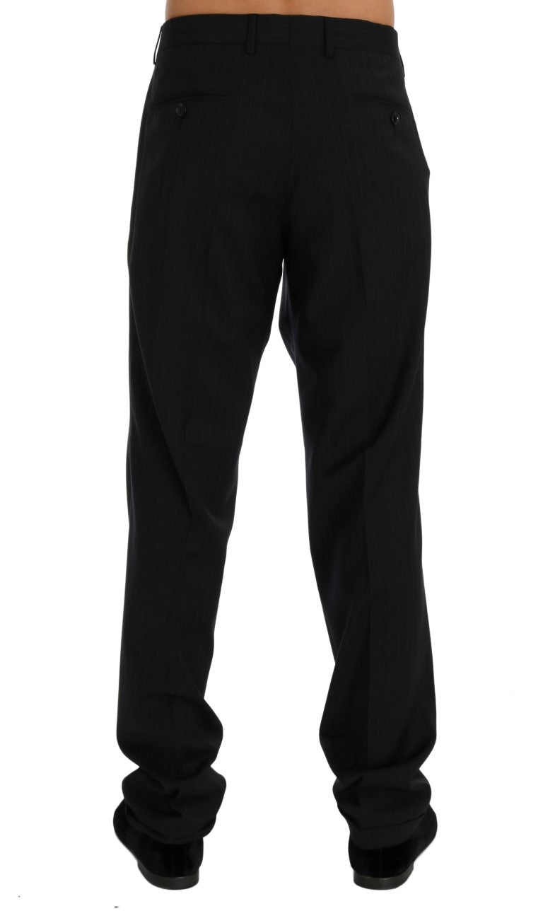 Blaues Woll-Stretchkleid Formelle Hose