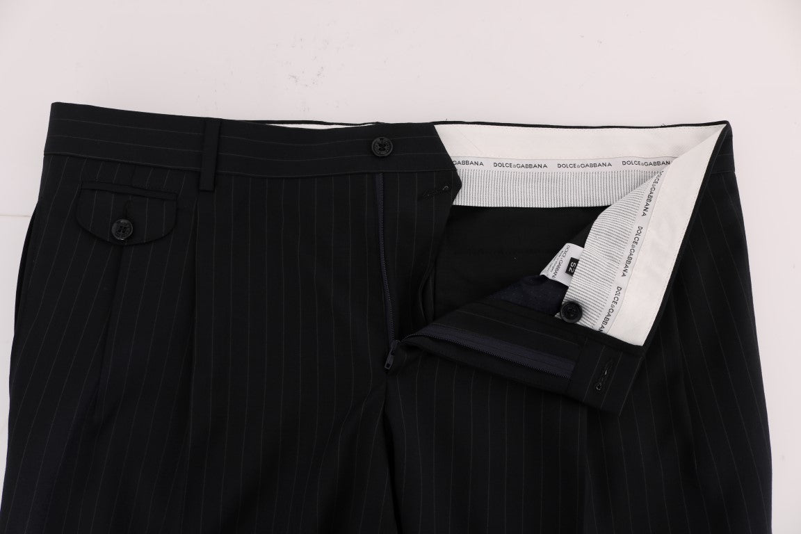 Blaues Woll-Stretchkleid Formelle Hose