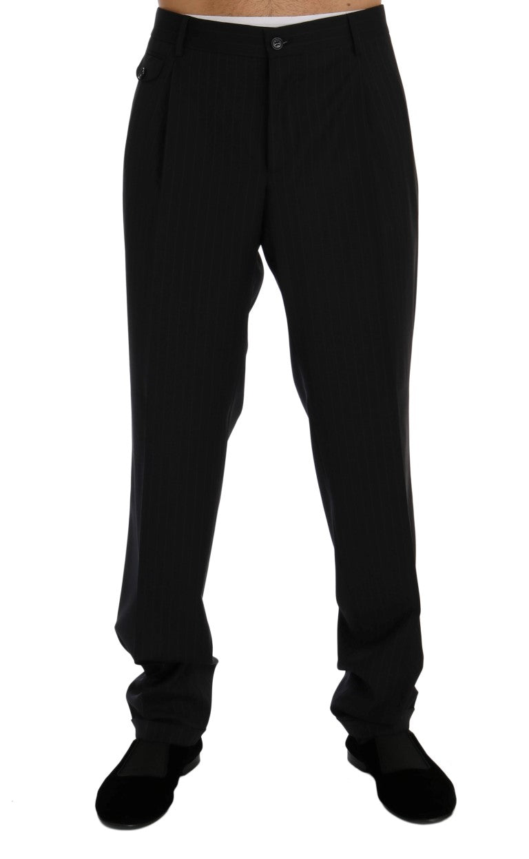 Blaues Woll-Stretchkleid Formelle Hose