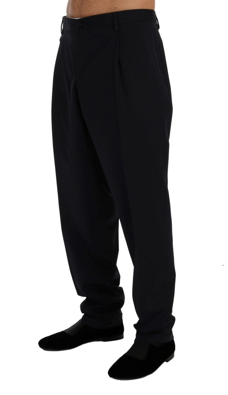 Blaues Woll-Stretchkleid Formelle Hose