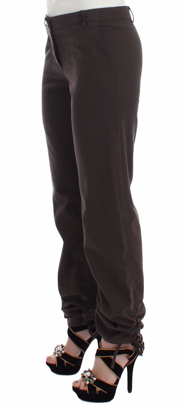 Braun Chinos Beiläufige Anzughose Khakis