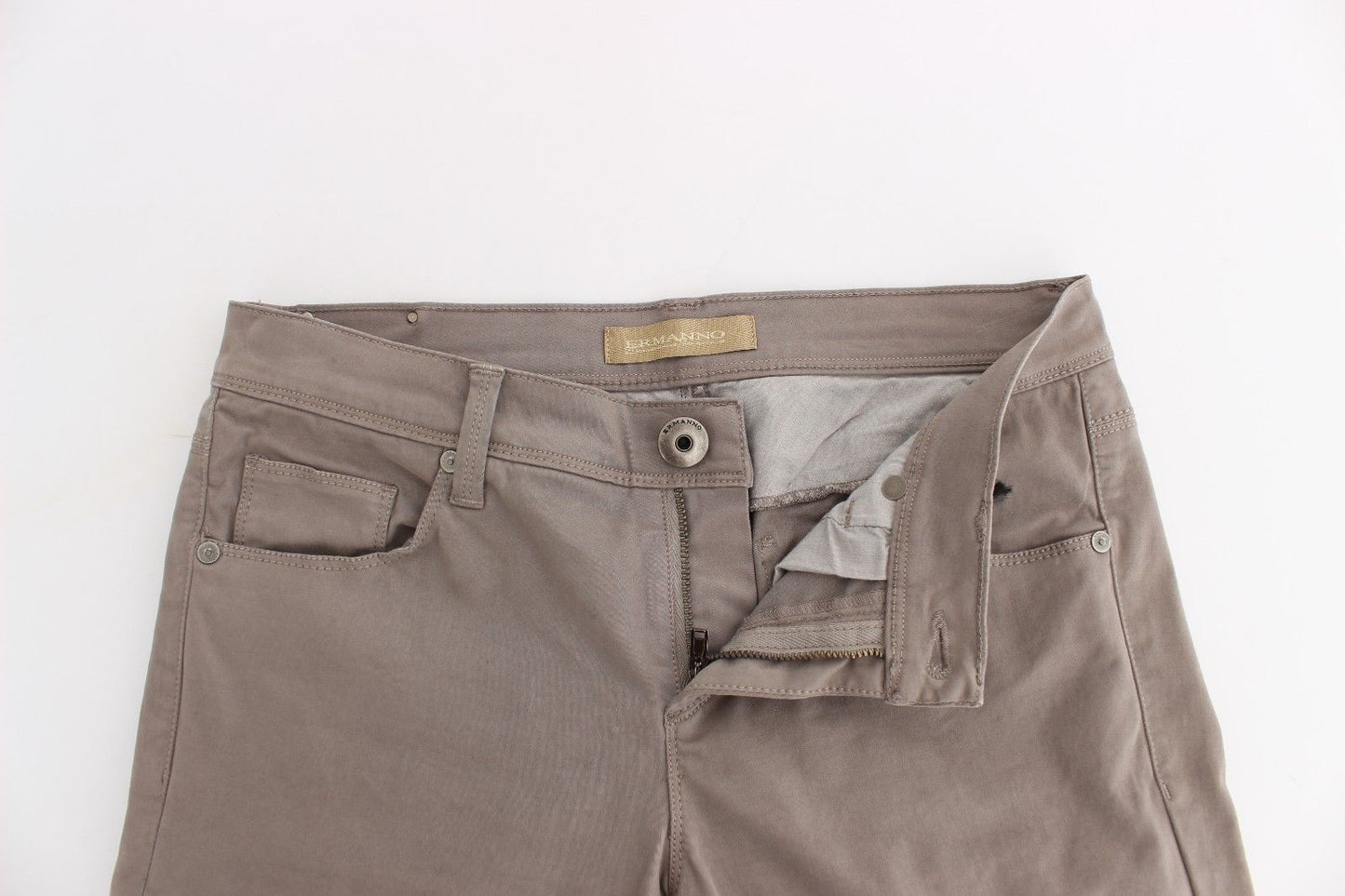 Taupe Beige Schlanke Jeans Denim-Hosen Skinny
