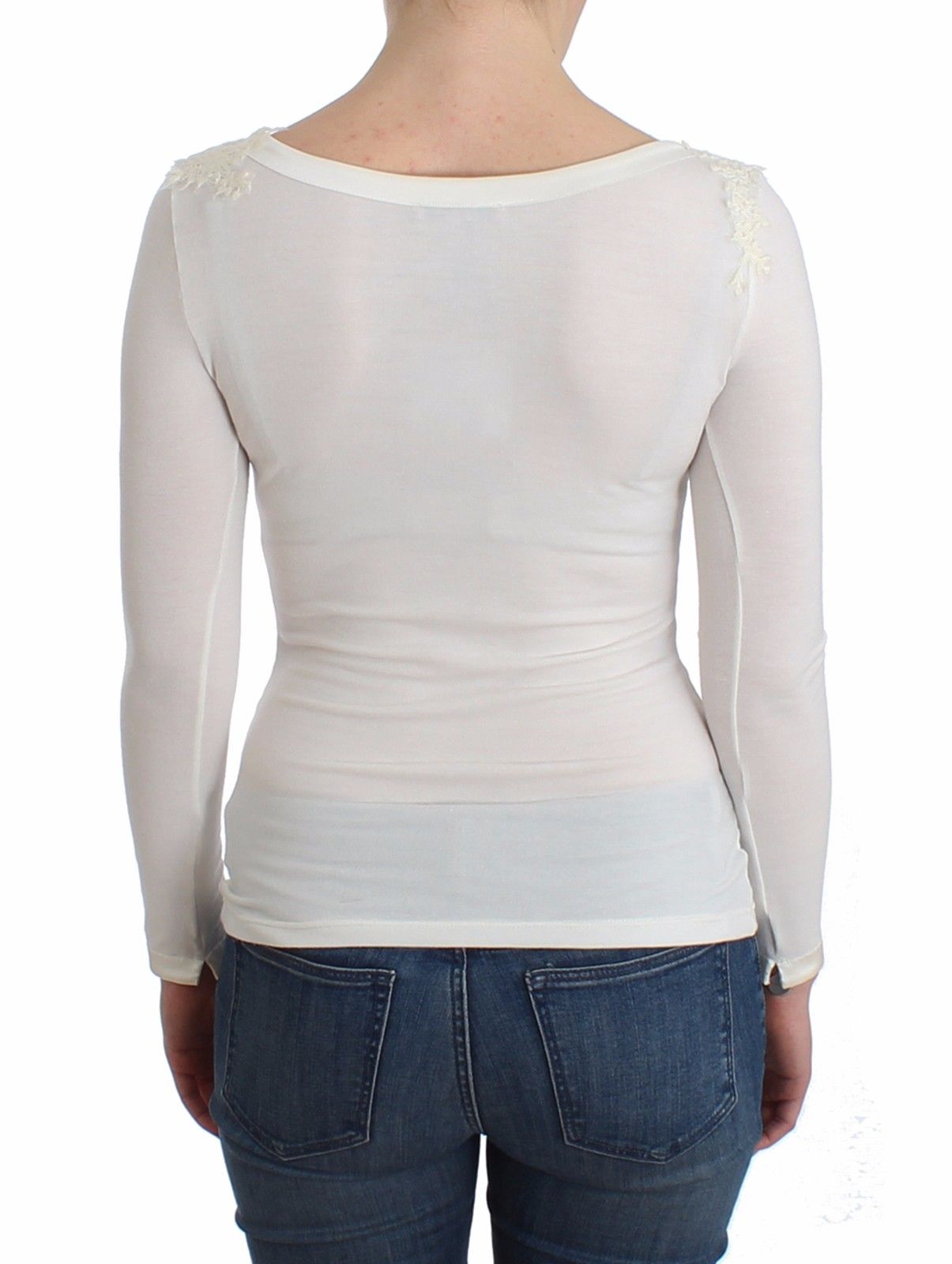 Unterwäsche Weißes Top Bluse Pullover Spitze Rayon