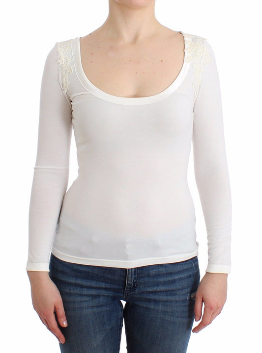 Unterwäsche Weißes Top Bluse Pullover Spitze Rayon