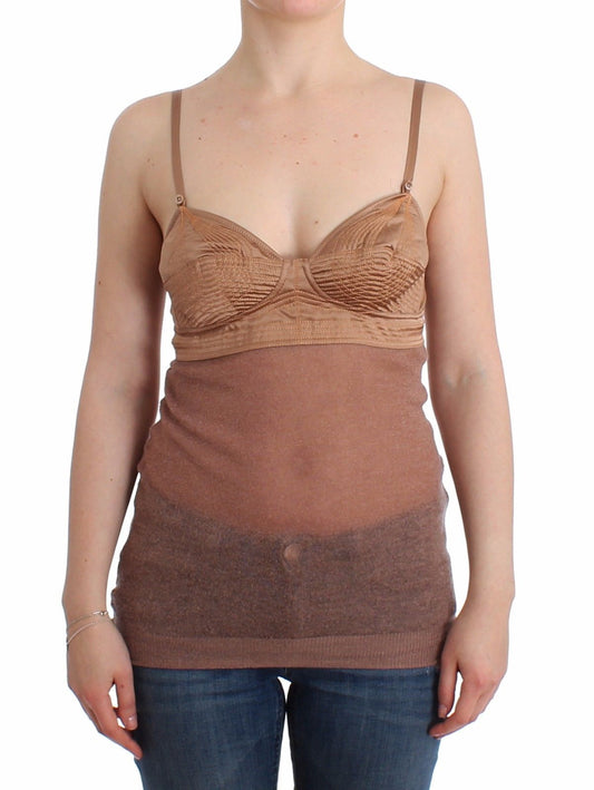 Unterwäsche Braun Bustier Top Camisole Cami
