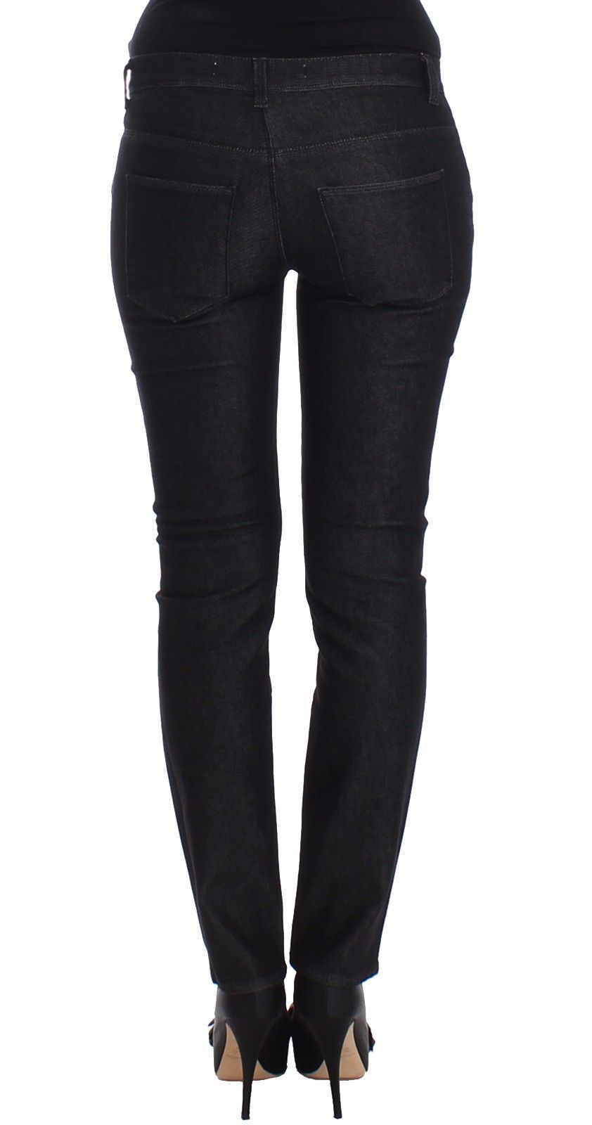Schwarze Slim Jeans Denim-Hosen Skinny Leg Stretch