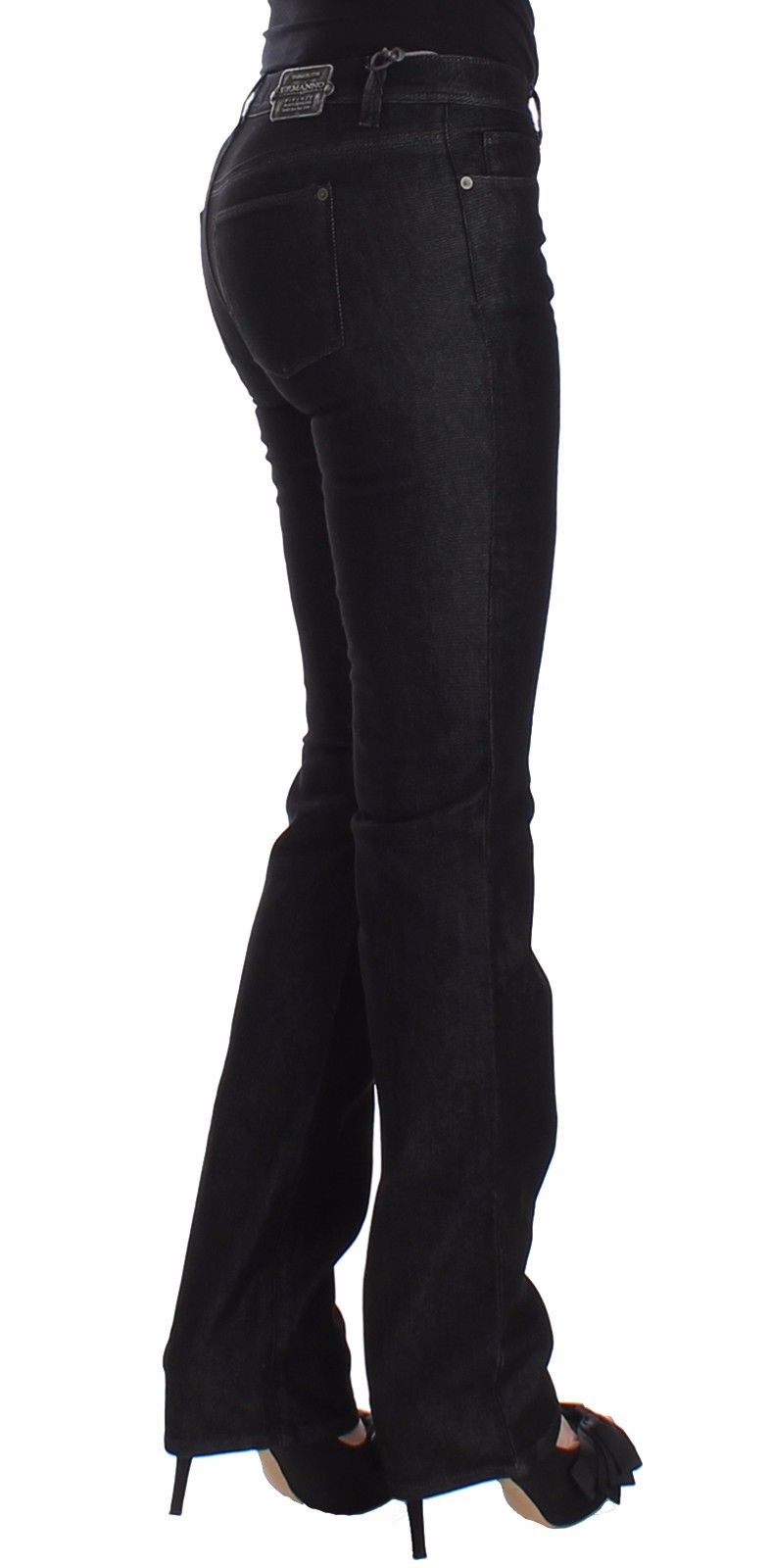 Schwarze Slim Jeans Denim-Hosen Skinny Leg Stretch