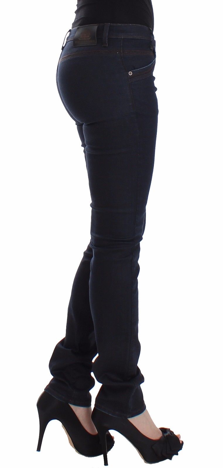 Blaue Slim Jeans Denim-Hosen Skinny Leg Stretch