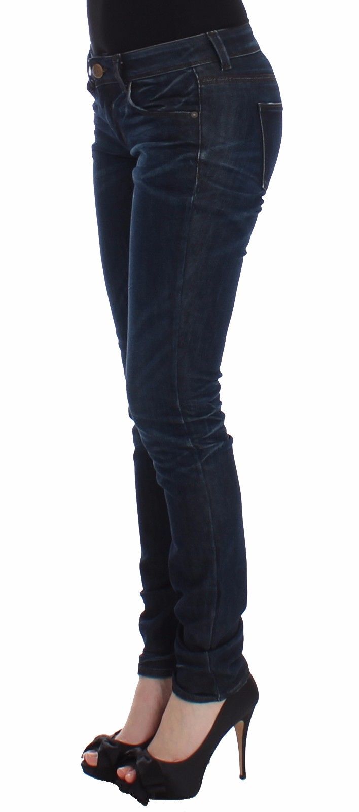 Blaue Slim Jeans Denim-Hosen Skinny Leg Stretch