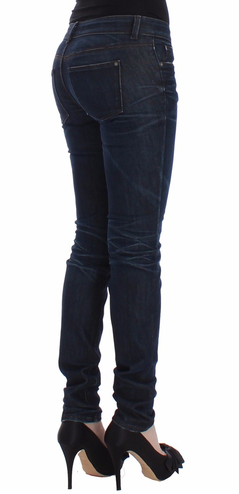 Blaue Slim Jeans Denim-Hosen Skinny Leg Stretch