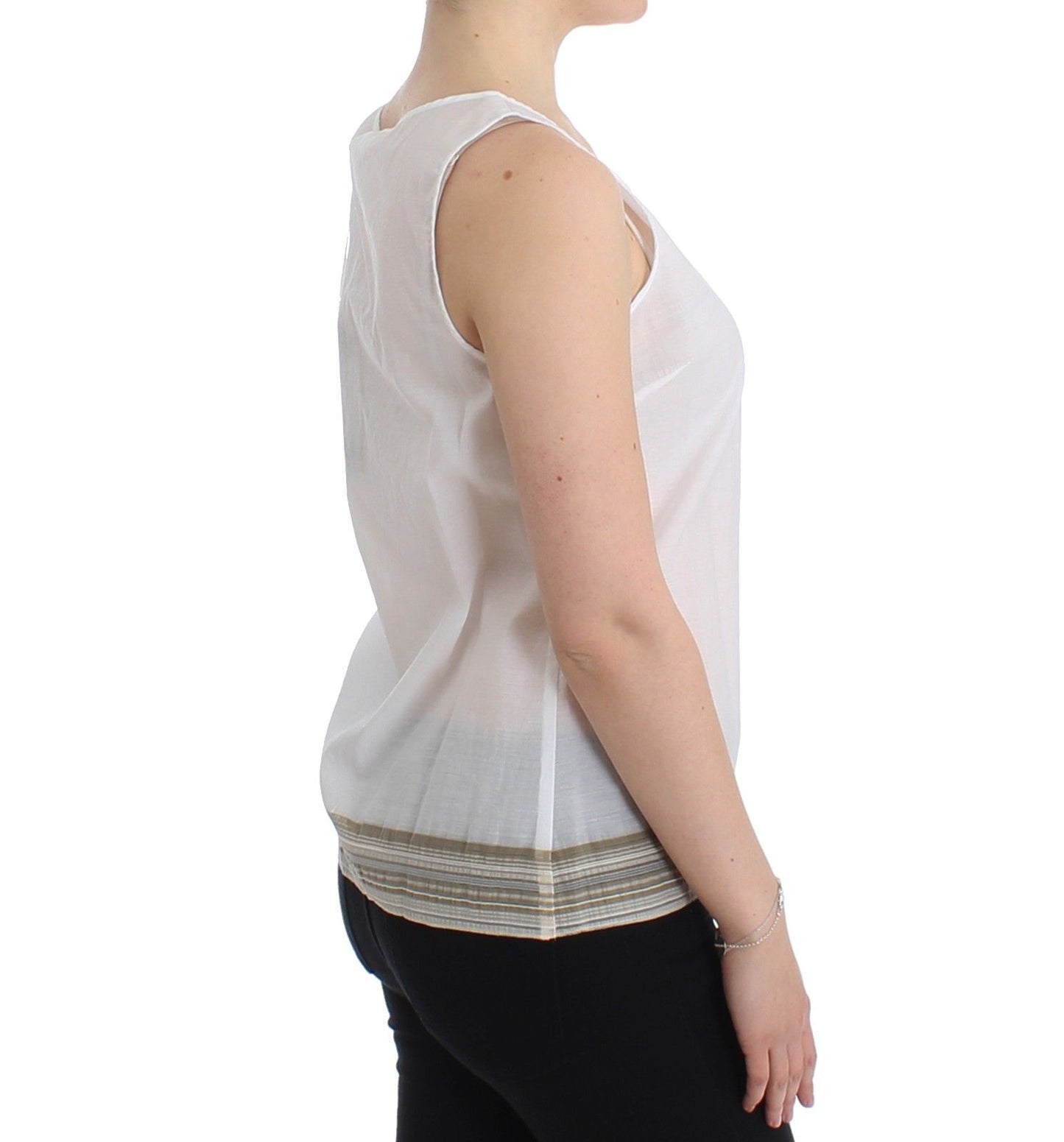 Weißes Top Bluse Tank Shirt ärmellos