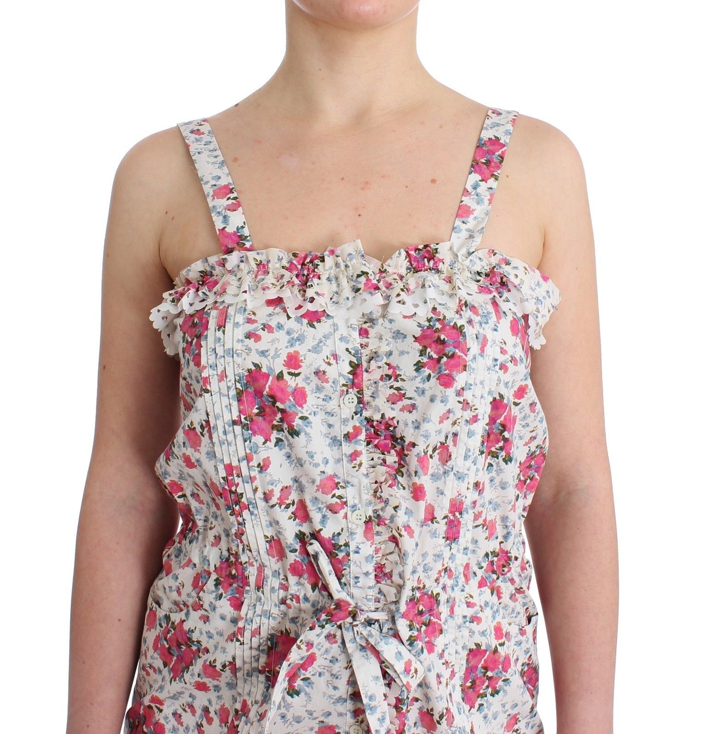 Strandmode Pink Floral Beach Minikleid Kurz